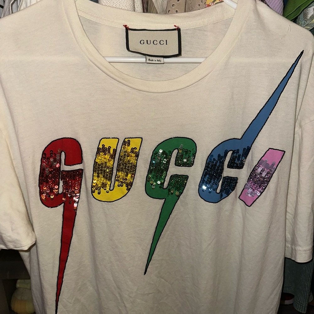 Gucci Cream Cotton T-Shirt